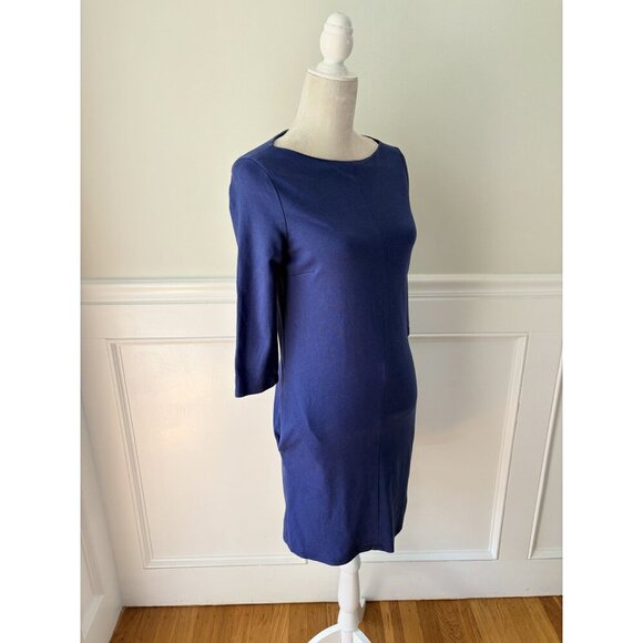 Cuyana x Real Simple Blue Cotton Blend Sheath Dress S - Picture 1 of 5